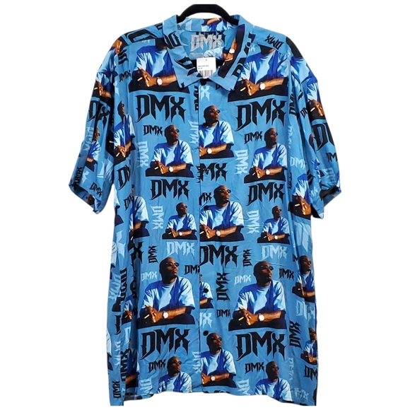 DMX Blue Button-Up Shirt NWT Size XL $58 Msrp - Picture 1 of 6
